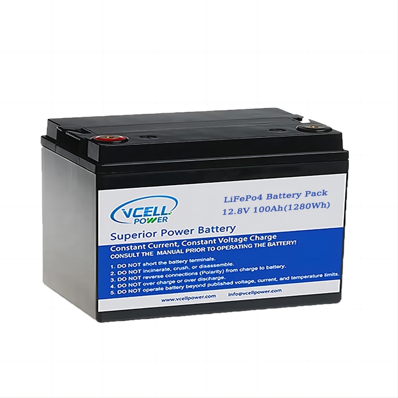 Batterie LiFePO4 à cycle profond 12,8 V 12 V 100 Ah