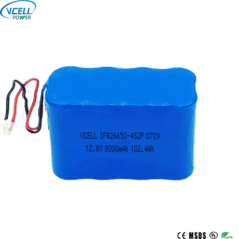 Batterie rechargeable 12,8 V 8000 mAh 26650 LiFePO4
