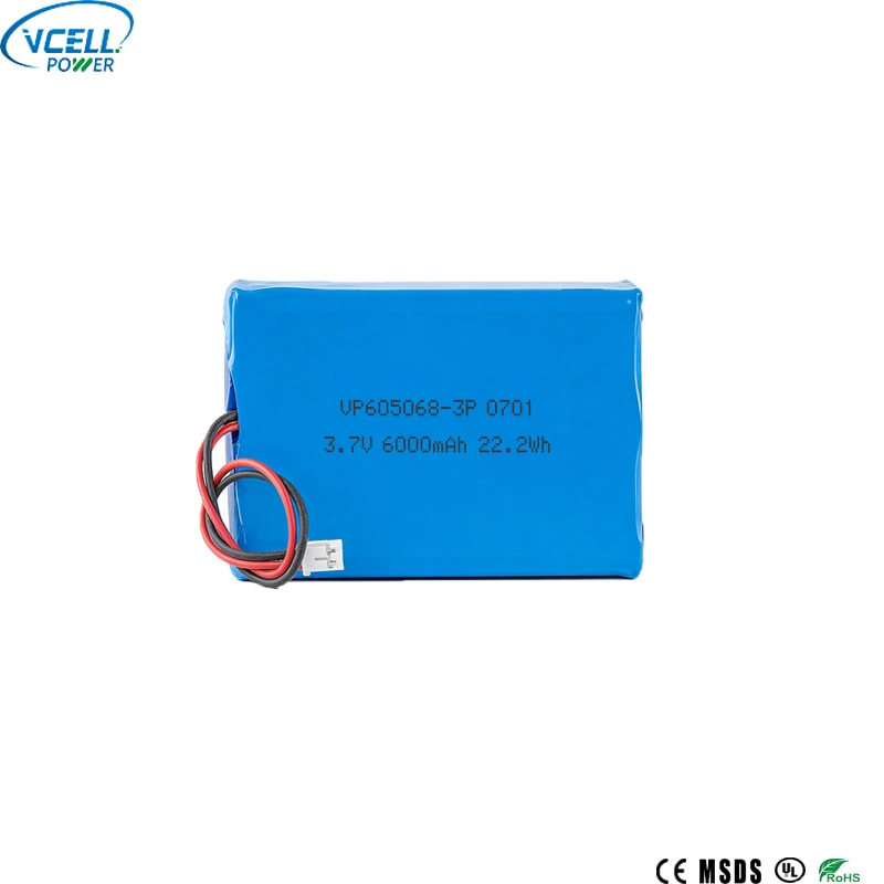 Batterie polymère 3.7V 6000mAh 605068 3P Li